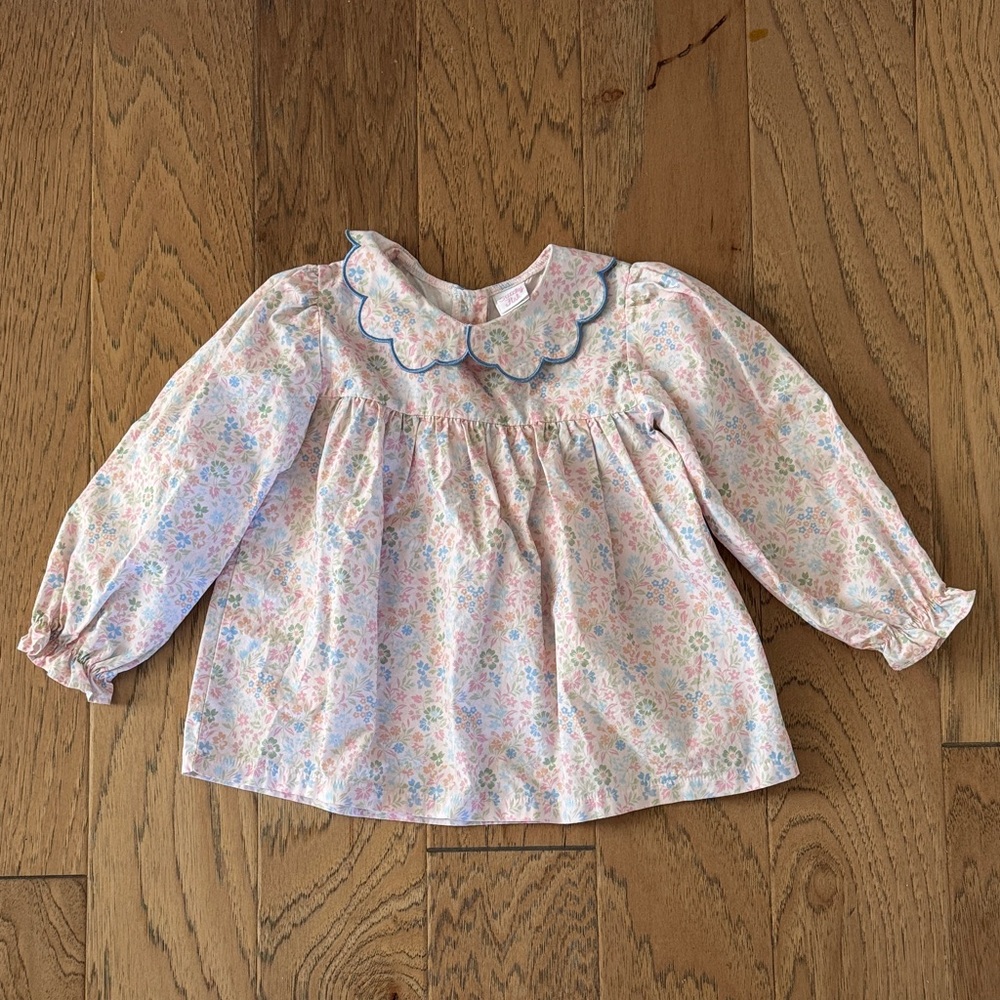 Stitchy Fish Sapphire Scallops Blouse